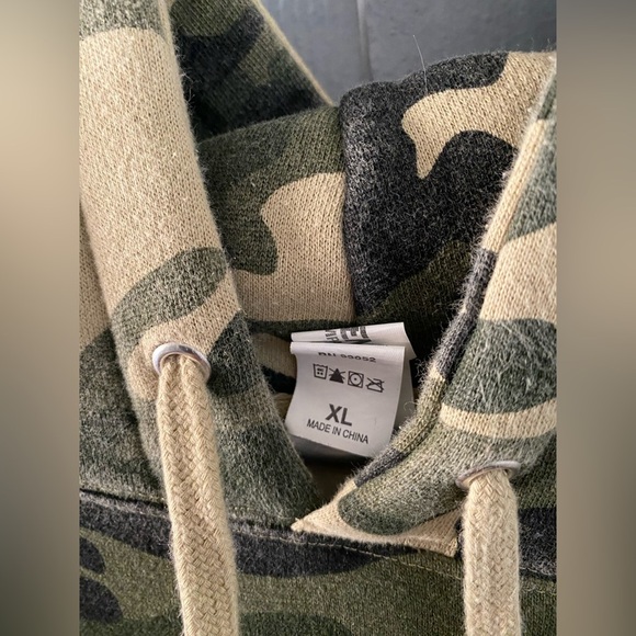 **Rare** Vintage The Flaming Lips Camo Heavyweight Sweatshirt Hoodie - Picture 4 of 7